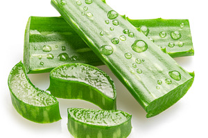 Fresh cuts of aloe Vera leaf, a Health & Medical Photo by Volff