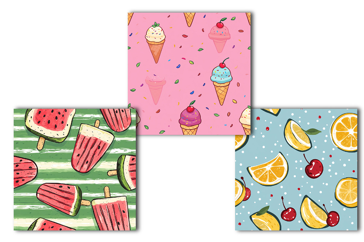 Hand-Drawn Summer Pattern Bundle, an Illustration by OK Design (Photo 4 of 4)