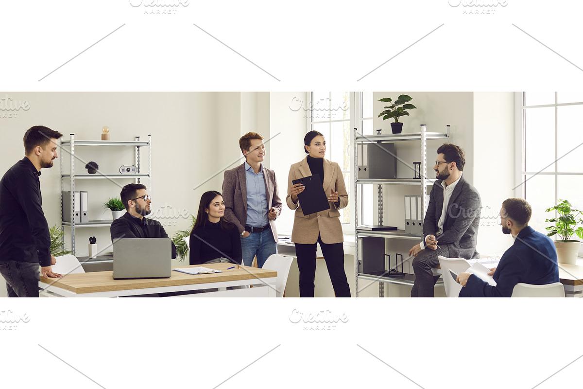 Group of business people talking on, a Characters & Person 3D Model by StudioRomantic