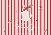 Cherry Pink Christmas Watercolor Set, a Decorative Illustration by Karma (Thumbnail 8 of 8)