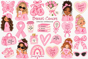 Breast Cancer Awareness Clipart Bow