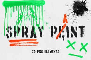 35 Spray Paint Texture Overlays