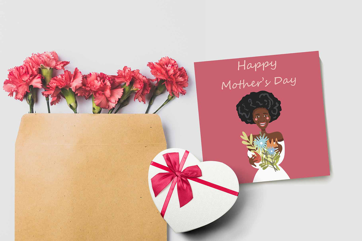 Mother's Day Greeting Cards Set, an Illustration by NataLyaroArt (Photo 5 of 6)
