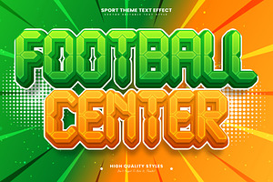 Football Center Editable Text Effect