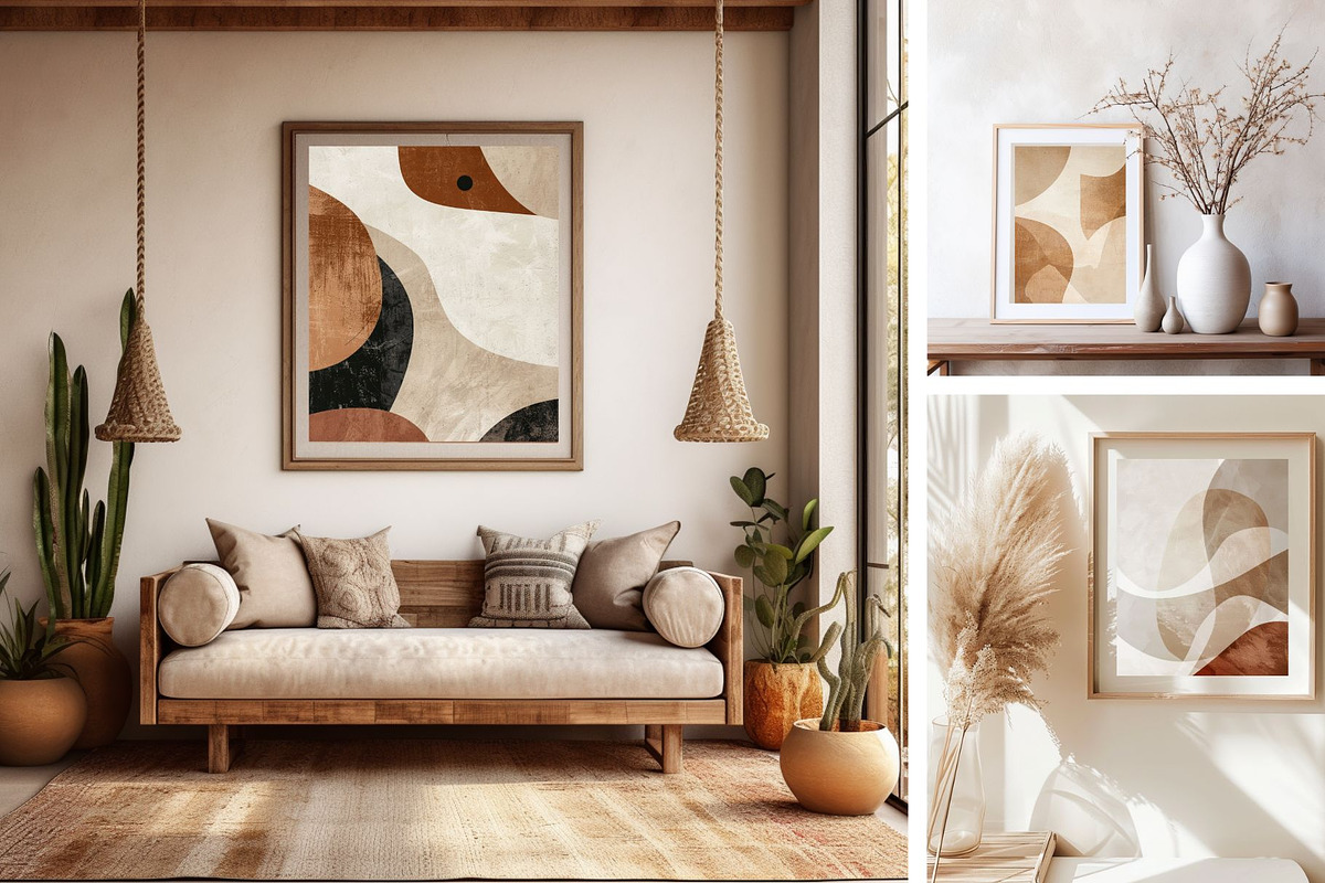 Abstract Boho Wall Art & Cliparts, a Poster Template by ARTOZEN DIGITAL (Photo 14 of 17)