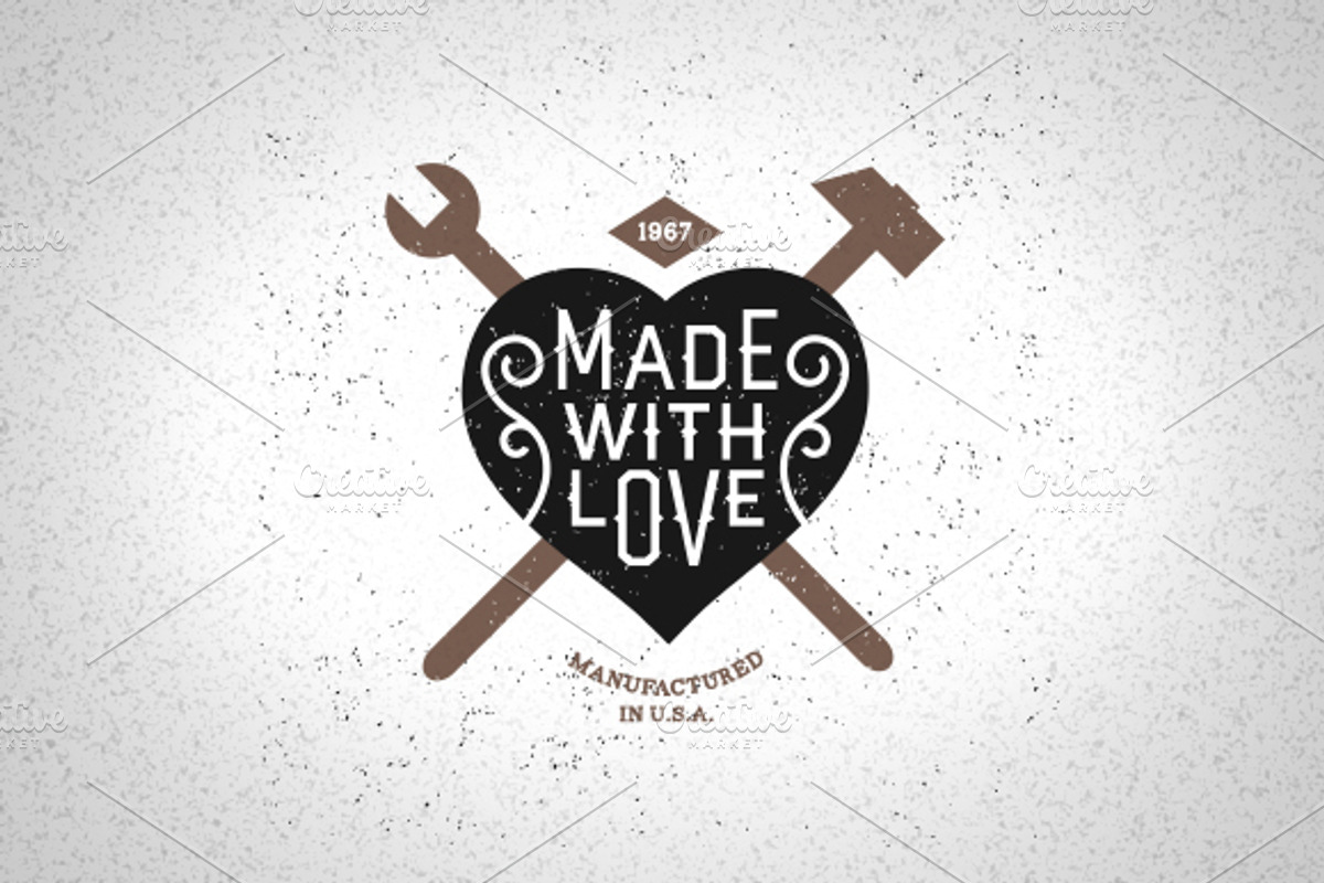 Vintage Label Made With Love, an Illustration by Ezepov (Photo 1 of 3)