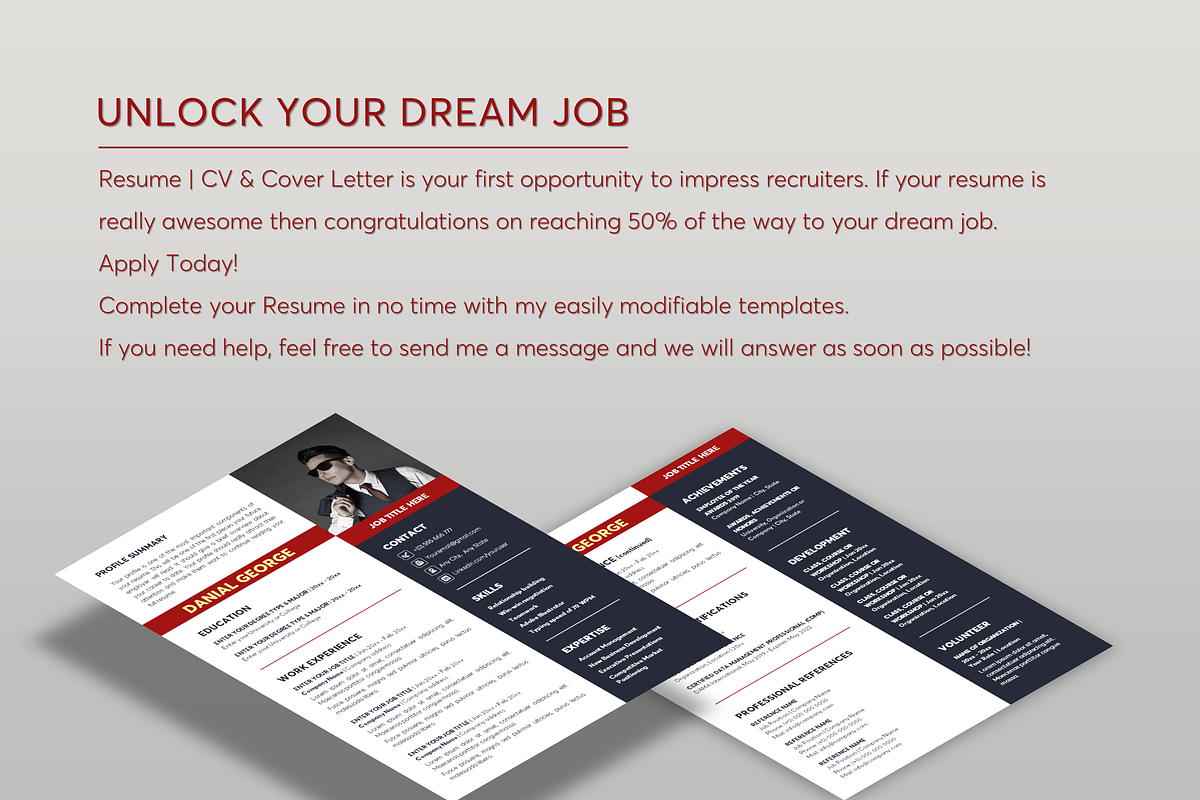 ATS Resume CV Word & Google Docs 30, a Resume Template by MrCam Template Resume|CV (Photo 7 of 8)