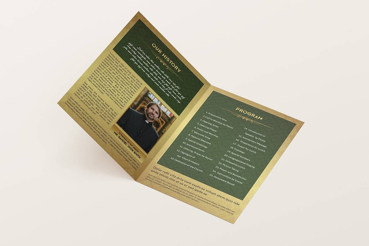 Church Anniversary Program Brochure, a Brochure Template by Template Shop (Photo 2 of 5)