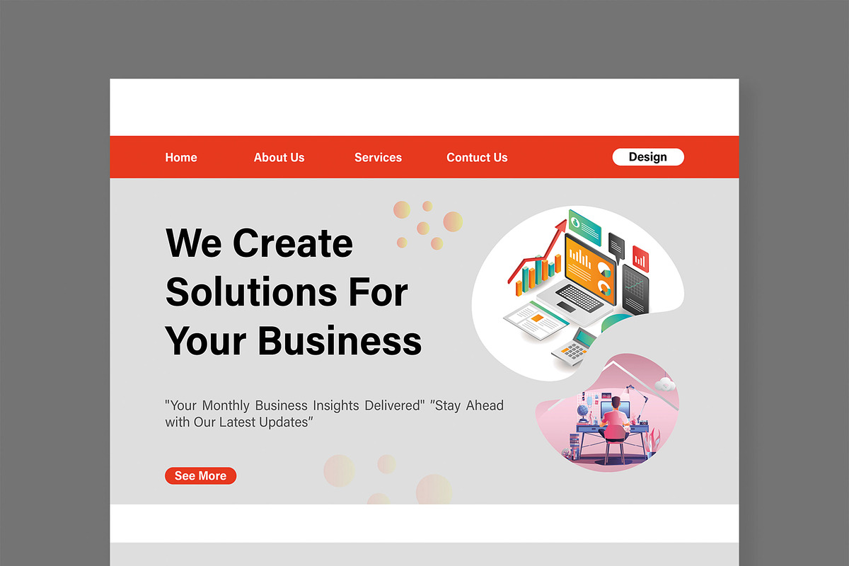 Business Email Newsletter Layout, an UI Kit Template by MightyDesign (Photo 2 of 9)