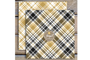 Black and Gold Plaid Digital Papers, a Pattern Graphic by JennyL Designs (Thumbnail 2 of 2)