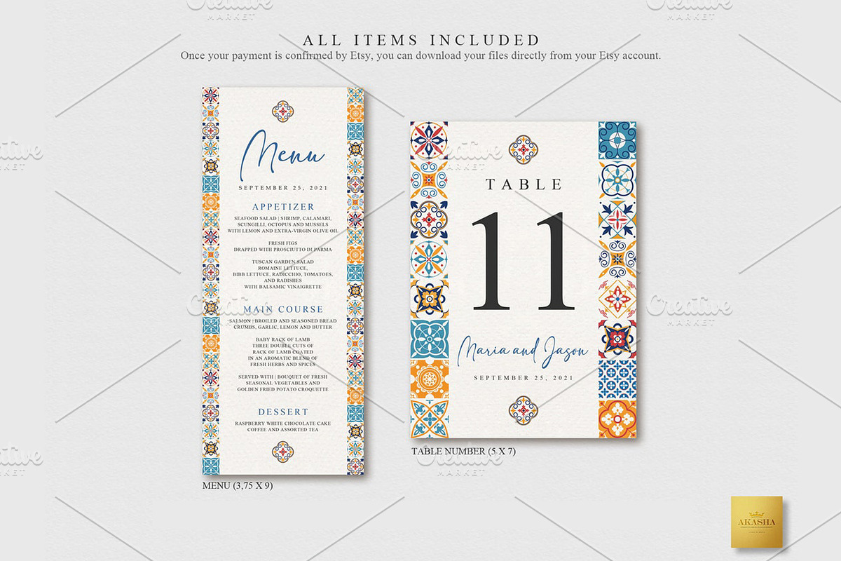 Mexican Wedding Bundle | CANVA, a Stationery Template by Creative Market (Photo 4 of 8)