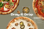 Pizza Build Kit | Modular PSD Mockup, a Product Mockup by Fabian Wolfram (Thumbnail 2 of 8)
