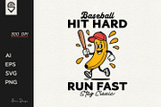 Funny Banana Mascot, Baseball Sports, a Sport Illustration by shaondesigns (Thumbnail 1 of 4)
