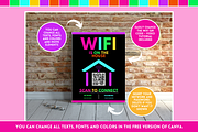 WiFi QR Code Sign - Neon, a Stationery Template by SunshineStudioBoutique (Thumbnail 7 of 10)