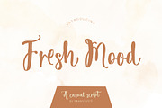 Freshmood brush font, a Script Font by Franstudio (Thumbnail 1 of 7)