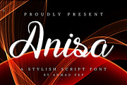 Anisa Font Script, a Script Font by Ahmad Pkp Studio (Thumbnail 1 of 9)