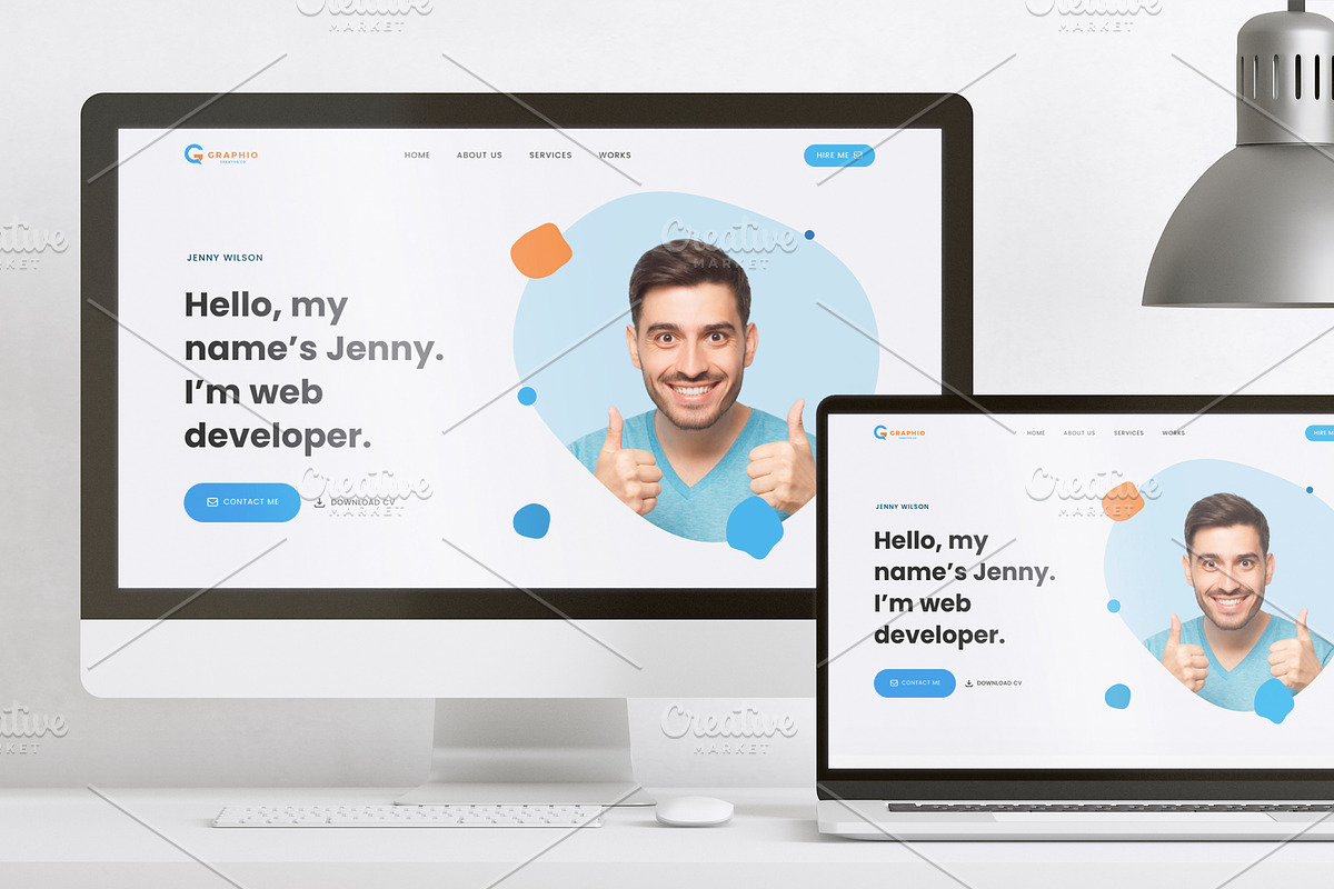 Graphio - Portfolio Landing Page, a Landing Page Template by Pixy Digital Canvas (Photo 6 of 9)