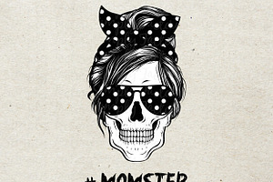 Retro Momster Skull Collection