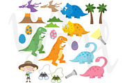 Dinosaurs Clip Art, an Illustration by YenzArtHaut (Thumbnail 2 of 2)