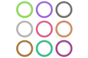 Set of Modern Colorful Oval Banners, a Decorative Illustration by FineArtStudio