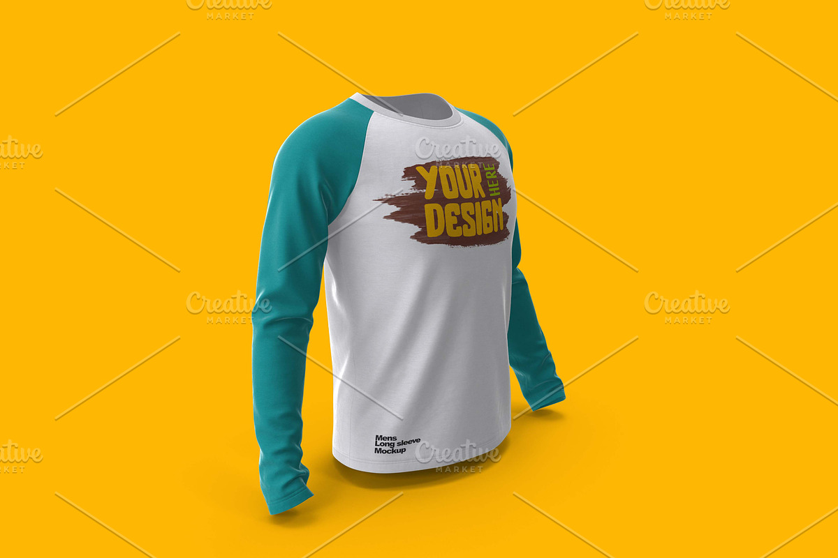 Men's Tshirt Raglan Sleeve Mockup, a Shirt Mockup by Aprndy85 (Photo 4 of 6)