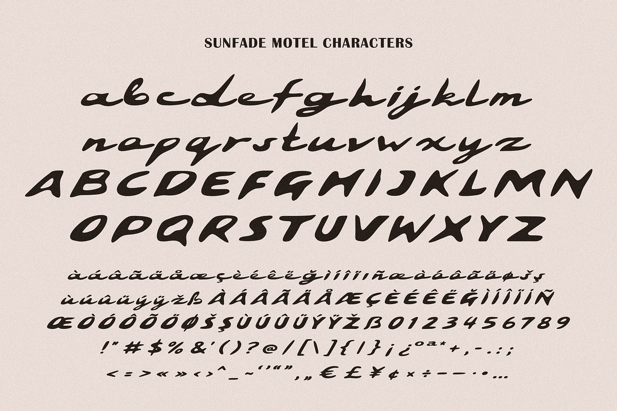 SunfadeMotel Handwritten Bold Script, a Script Font by Struvictory.art (Photo 6 of 9)