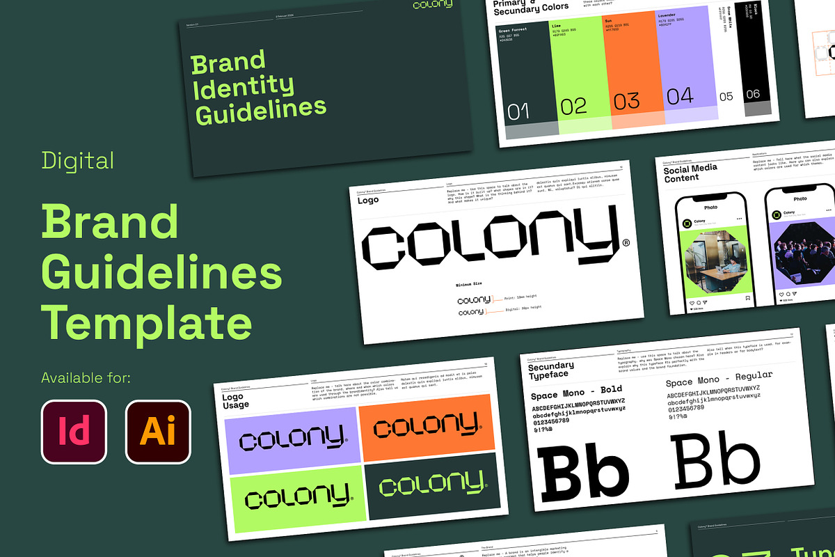 Brand Guidelines Template, a Presentation Template by Typefool's Shop (Photo 1 of 11)