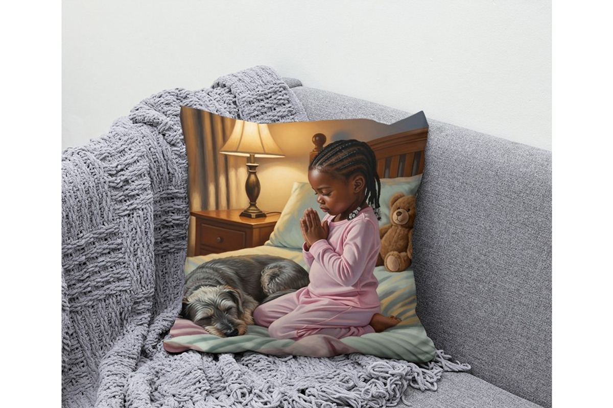 Girls praying at bedtime, a Person Illustration by Kat's Artful Creations (Photo 6 of 11)