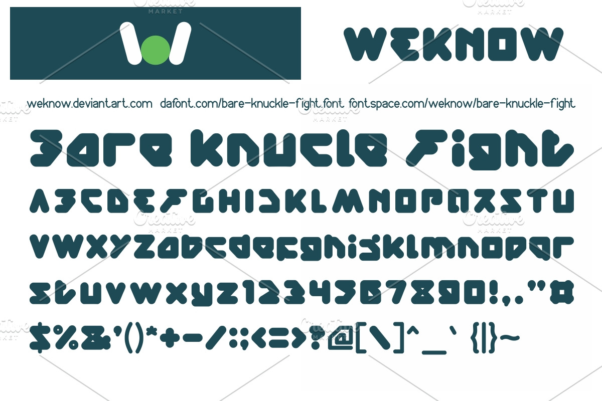 barknuckle fight font preview 4