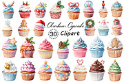 Christmas Cupcake Sublimation Bundle, an Illustration by Creative Art (Thumbnail 1 of 9)
