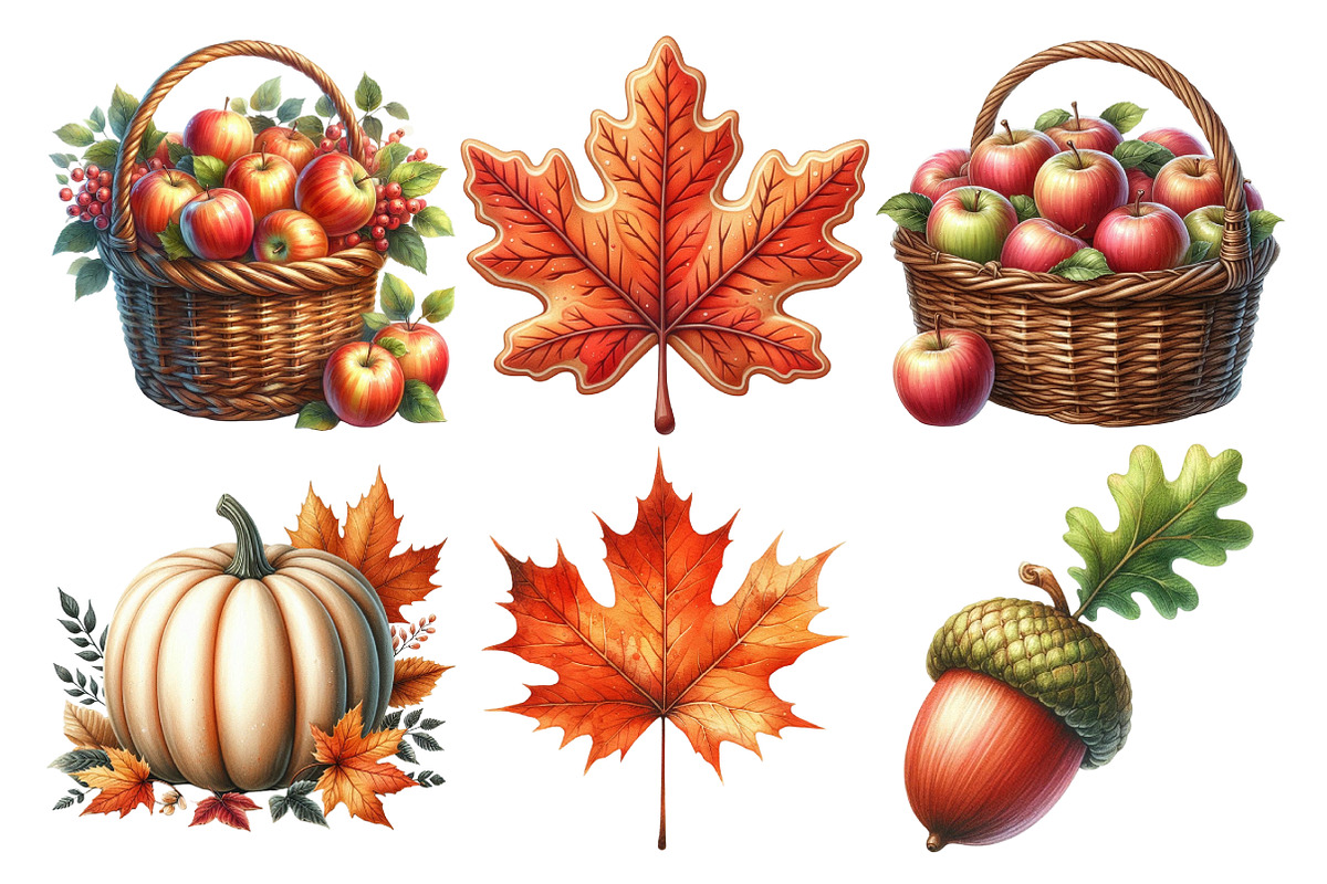 Autumn Clipart Collection, an Illustration by Pixels.Craft (Photo 2 of 7)