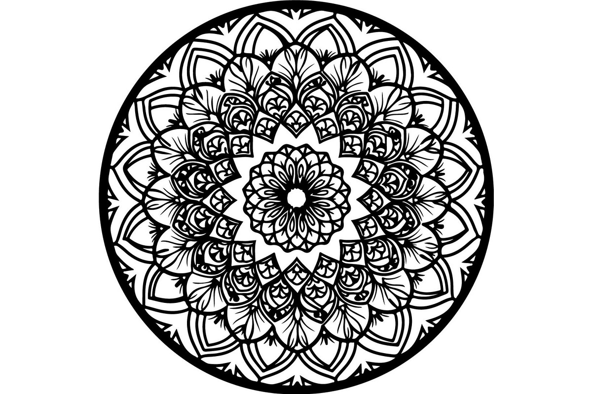 Intricate Black Mandala Circle, a Decorative Illustration by Designer_Momina (Photo 12 of 20)
