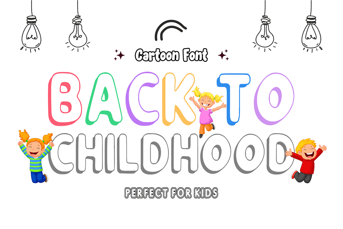 Back to Childhood - Kids Font, a Sans Serif Font by KiddoGlyphs Studio (Photo 1 of 5)