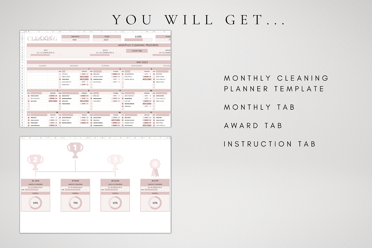 Google Sheets Cleaning Tracker, a Templates & Theme by BRANDcontent