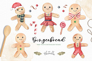 Gingerbread Men 40 Watercolour Set, an Object Graphic by Bloomella (Thumbnail 6 of 6)