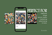 16 Abstract Puzzle Illustrations, a Wallpaper Graphic by Incomelion (Thumbnail 4 of 6)