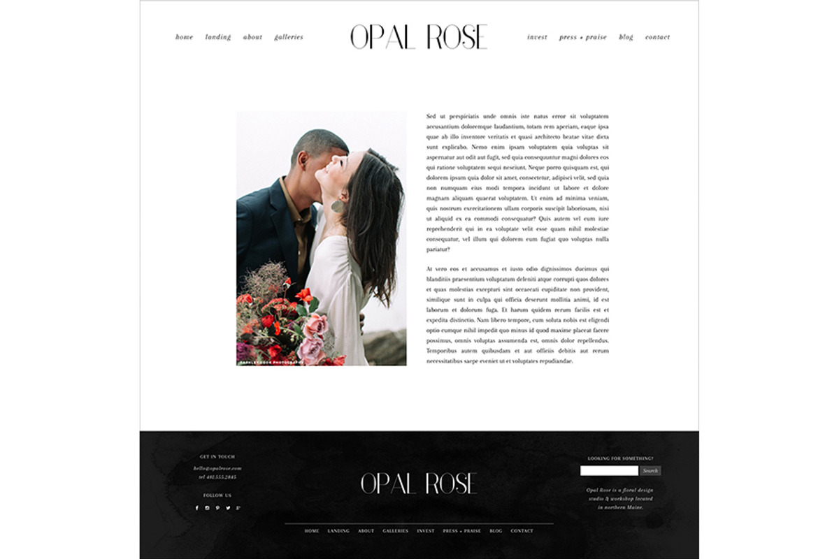 Opal Rose ProPhoto 7 Template, a Websites & App Template by Red Met Yellow Creative (Photo 2 of 15)