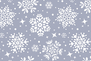 Seamless Pattern With Snowflakes