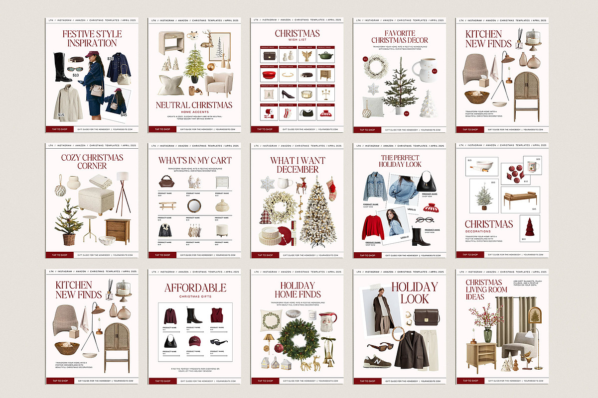 40 Christmas LTK Canva Template, a Social Media Template by Amaré Creative (Photo 2 of 6)