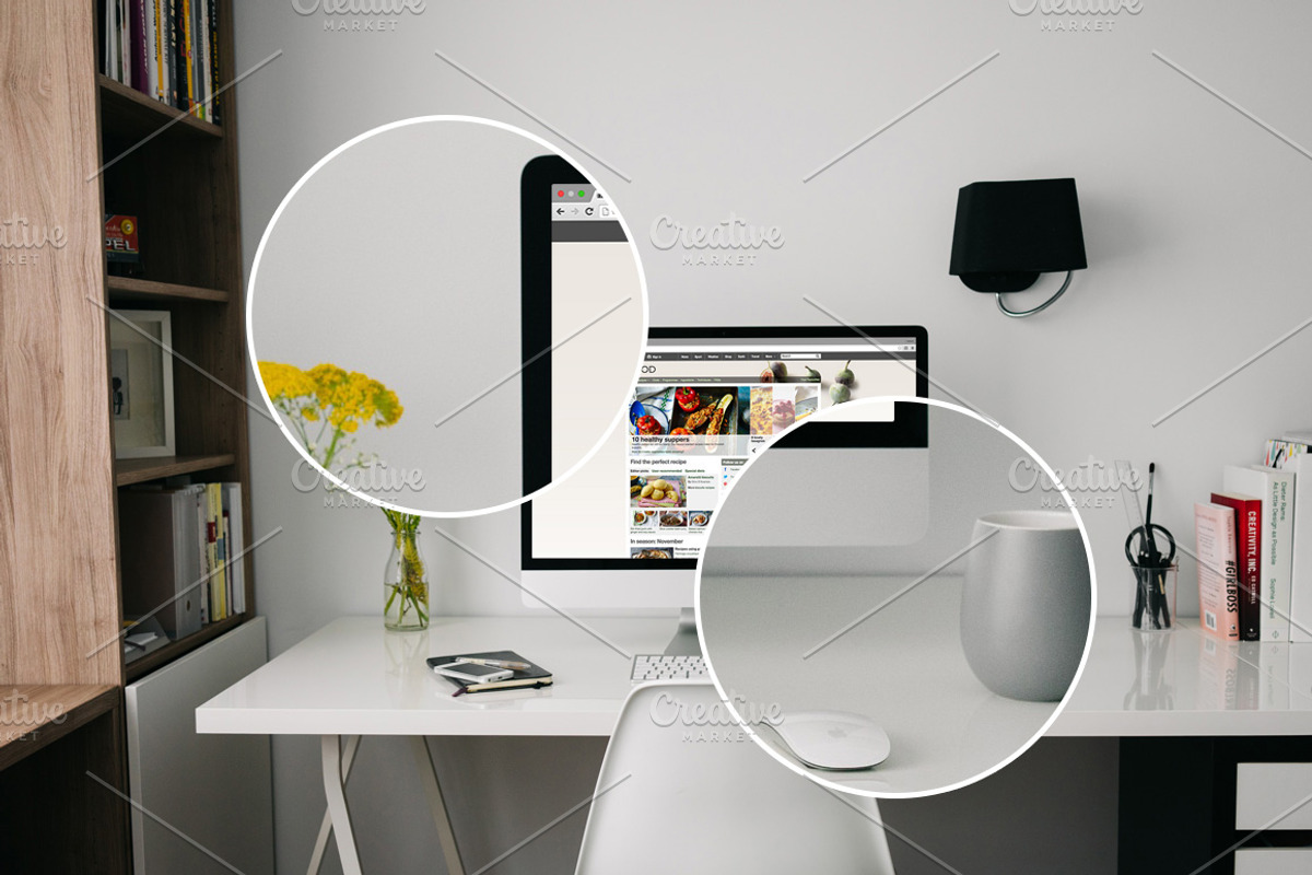 iMac Mockup Template-2, an iPhone Mockup by Made by Mancie (Photo 3 of 3)