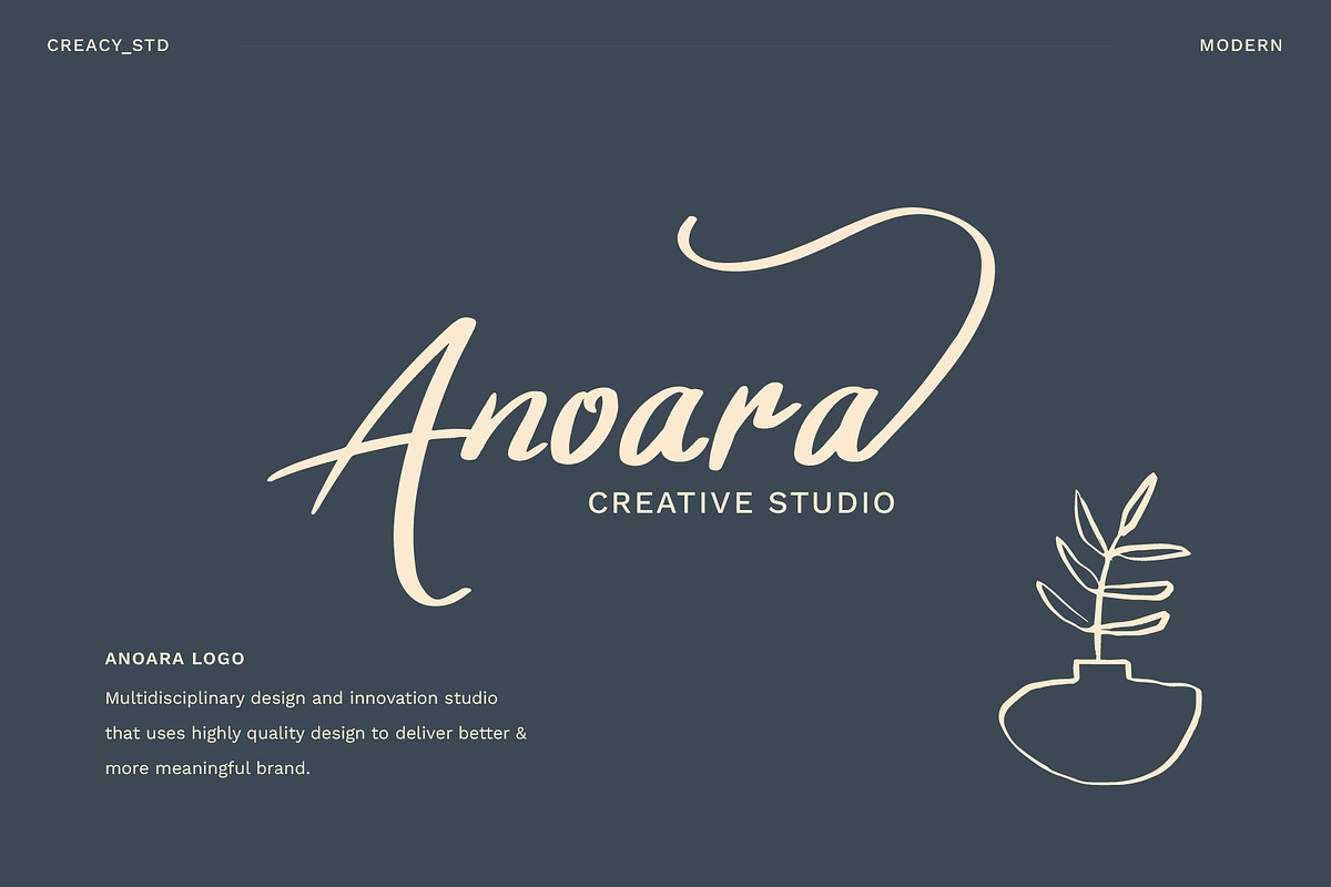 Qonetha - Brush Stylish Script, a Script Font by Creacy Studio (Photo 3 of 8)