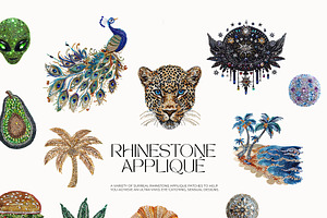 RHINESTONE APPLIQUE Collage