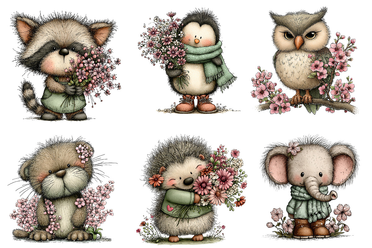 Whimsical Spring Animals Clipart, an Illustration by Dream Creation (Photo 4 of 7)