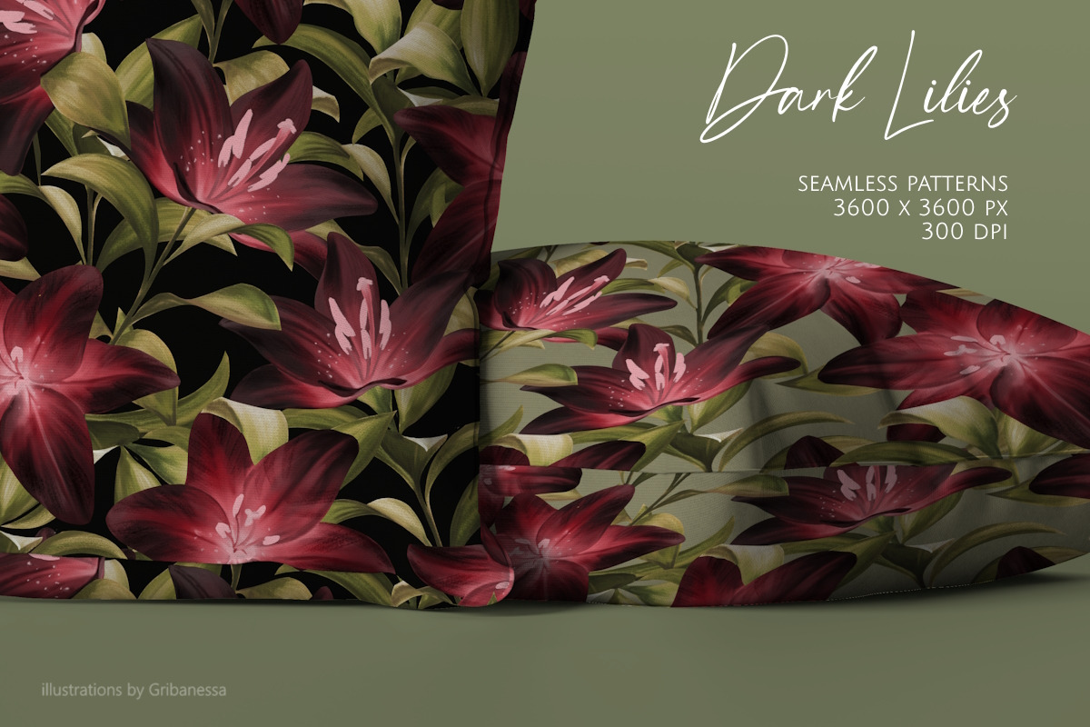 Vibrant Floral Elegance Pattern Set, a Pattern Graphic by Gribanessa (Photo 2 of 4)