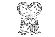 Love & Proposal Coloring Pages Pack, a Person Illustration by Annudesign (Thumbnail 5 of 6)