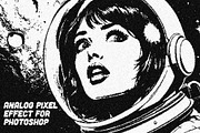 Analog Pixel Effect for Photoshop, a Layer Style Add-On by Black Cat Studio (Thumbnail 1 of 2)