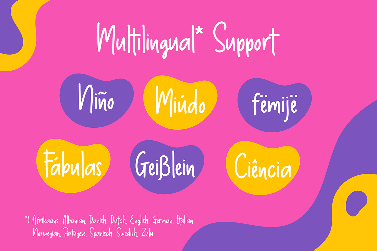 Thumbelina - Cute Layered Font, a Sans Serif Font by LetterStuff Typefoundry (Photo 5 of 10)