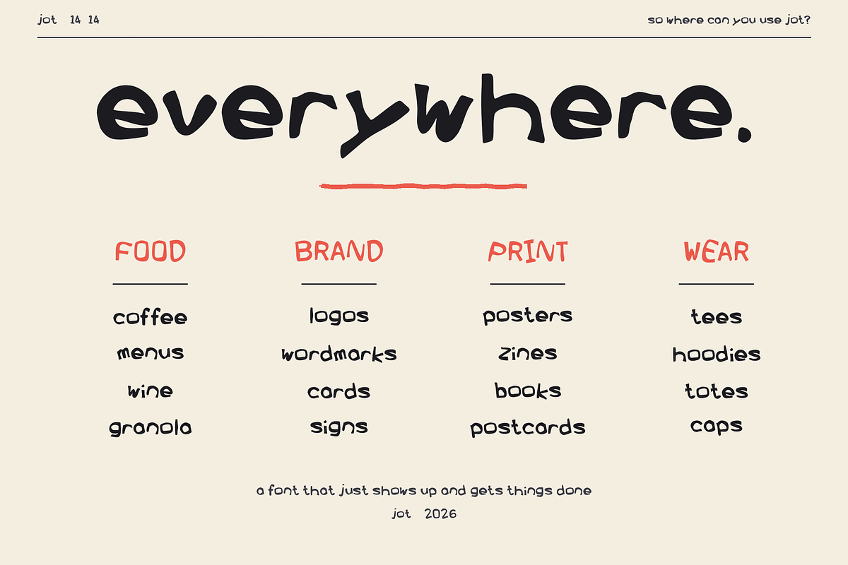 Jot — a Hand-Made Display Font, a Handwritten Font by Lettra Studio (Photo 13 of 13)
