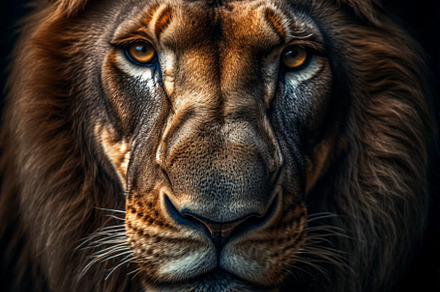 Lion Head still life photograph, an Animal Photo by ComfortQ