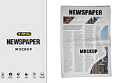 Newspaper Mockup, an Advertising Mockup by PixelMockup (Thumbnail 1 of 17)